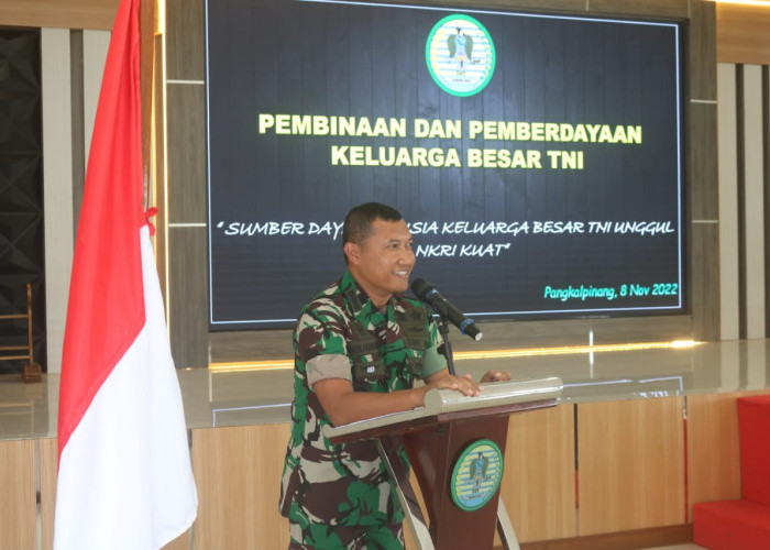 Korem 045/Gaya Beri Pembinaan dan Pemberdayaan Keluarga Besar TNI