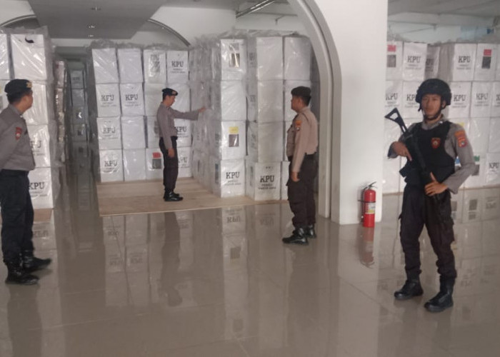 Polresta Pangkalpinang Perketat Pengamanan Gudang Logistik Pemilu
