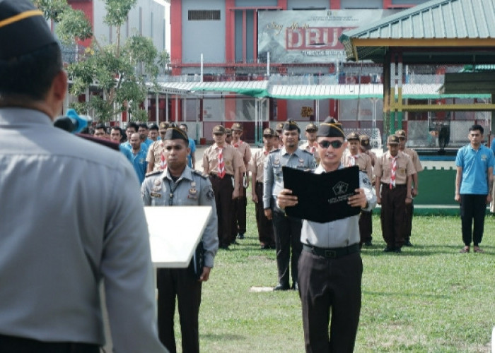 Lapas Narkotika Pangkalpinang Gelar Upacara Peringatan Hari Kesaktian Pancasila, Tiga Pegawai Naik Pangkat