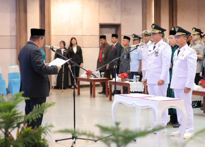 Lantik Bupati dan Wakil Bupati Bangka, Gubernur Hidayat Arsani Tekankan Komitmen Sinergi Membangun Daerah