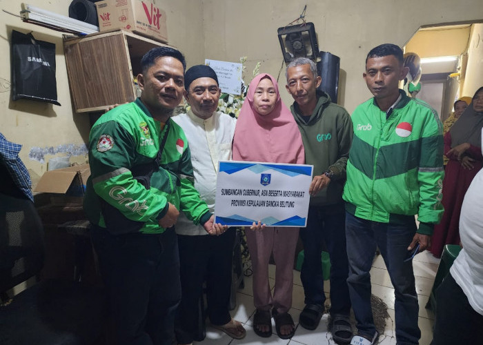 Keluarga Alm Affan Sambut Tiga Ojol Utusan Gubernur Babel Hidayat