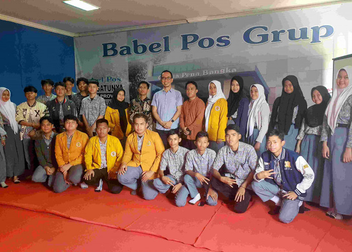 Siswa SMA Muhammadiyah Pangkalpinang Belajar Jurnalistik di Babel Pos