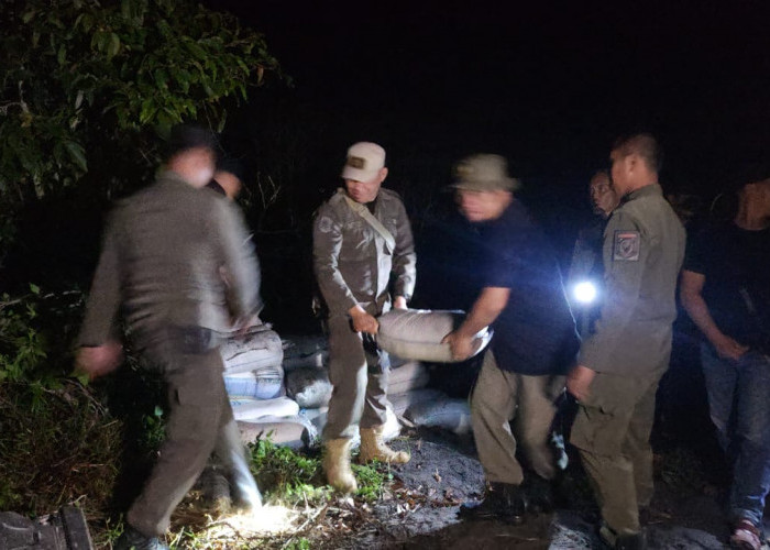 Razia Tambang di Tanjung Langka, Timgab Temukan 43 Karung Timah