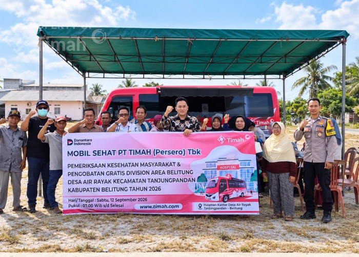 PT Timah Hadirkan Layanan Kesehatan Gratis, 109 Warga Air Rayak Dapat Pemeriksaan
