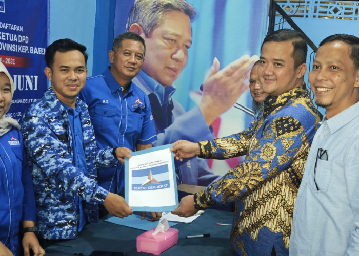 Bustomi Lukas Jadi Bakal Calon Pertama Ketua DPD Demokrat Bangka Belitung