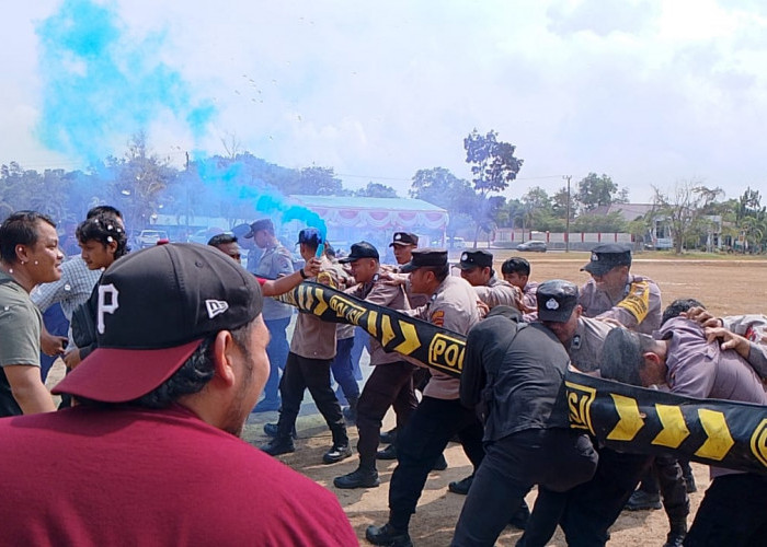 Jelang Pilkada, Polres Bangka Barat Gelar Simulasi Sispamkota 