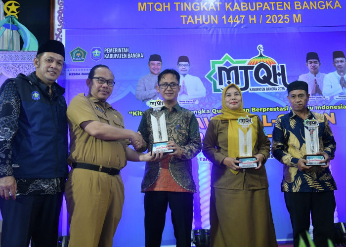 Mendo Barat Juara Umum MTQH Kabupaten Bangka 2025