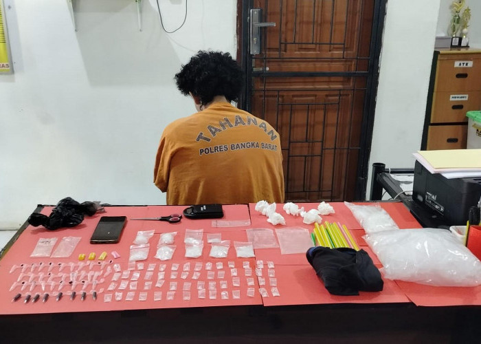 85 Gram Sabu Digagalkan Polres Bangka Barat Beredar Di Desa Mayang