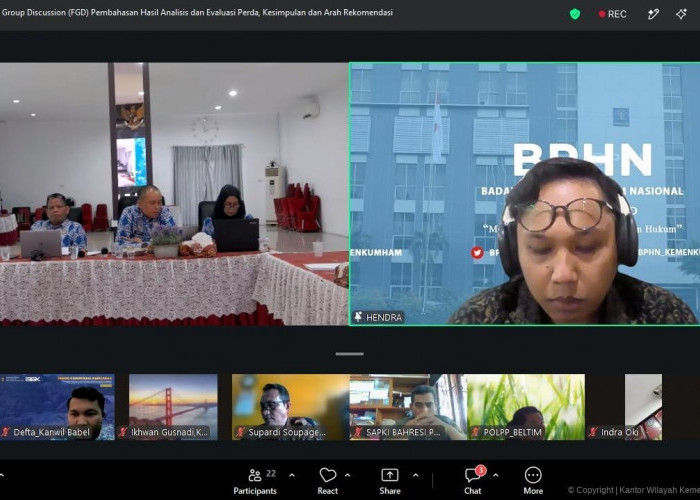 Kanwil Kemenkum Babel Bahas Arah Rekomendasi Analisis dan Evaluasi Perda Kawasan Tanpa Rokok 