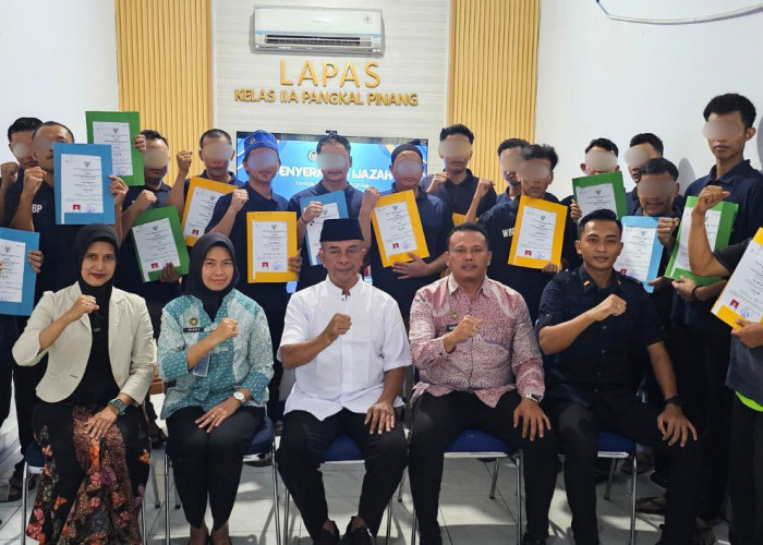 Hak Pendidikan Terpenuhi, 49 Warga Binaan Lapas Pangkalpinang Kantongi Ijazah Kesetaraan