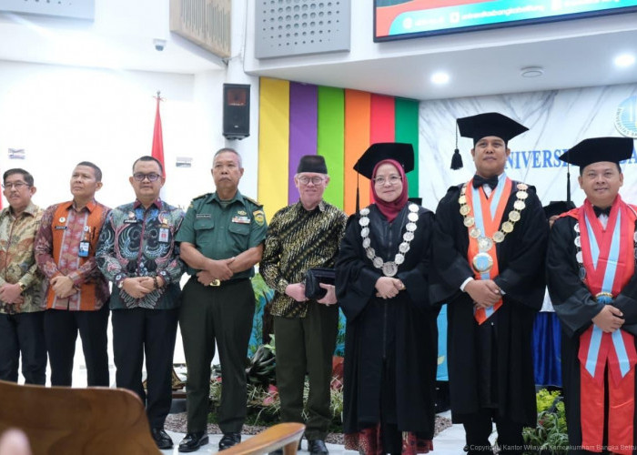 Kanwil Kemenkum Babel Hadiri Pengukuhan Guru Besar Pertama Bidang Hukum di Universitas Bangka Belitung