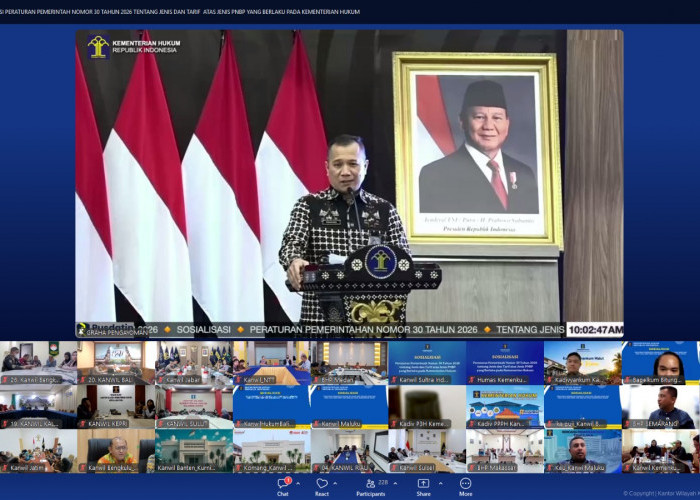 Kanwil Kemenkum Babel Ikuti Sosialisasi PP Nomor 30 Tahun 2026 tentang Tarif PNBP
