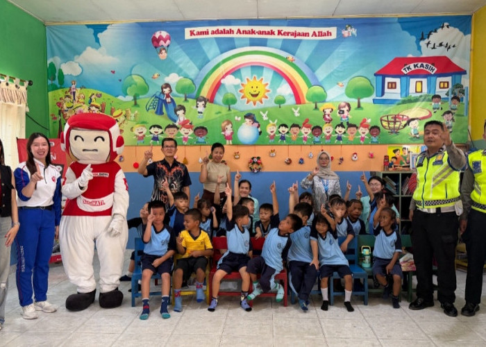 Hari Anak Nasional ini, puluhan anak TK Kasih Kayu Besi dapat kejutan spesial dari Honda Babel