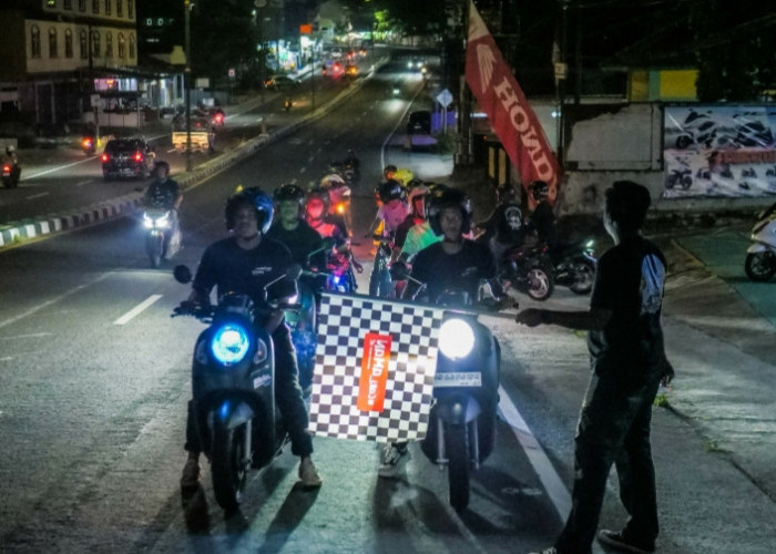 NOCTURNITY RIDING: Honda Babel Ajak Komunitas Touring Malam Penuh Gaya di Belitung