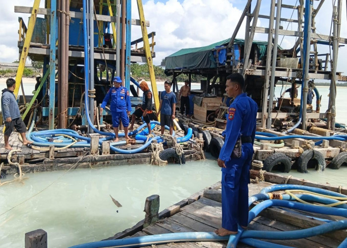 Polres Bangka Tertibkan Tambang Timah yang Ganggu Fasilitas Kampus Polman Babel