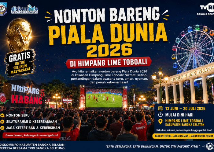 Pemkab Basel dan TVRI Babel Gelar Nobar Pildun 2026, Hingga Final di Himpang Lime Habang 