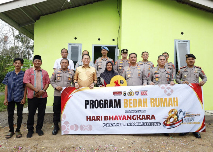 Polda Babel Kembali Resmikan Bedah Rumah di Pangkalpinang