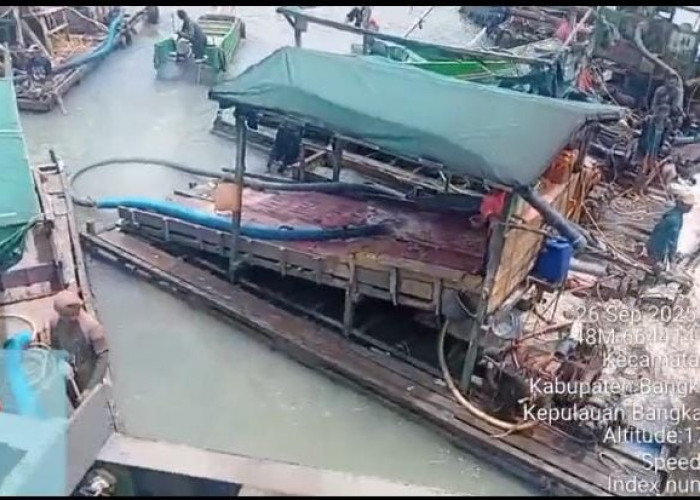 Puluhan Ponton Selam Ilegal Ganggu Aktivitas KIP PT Timah