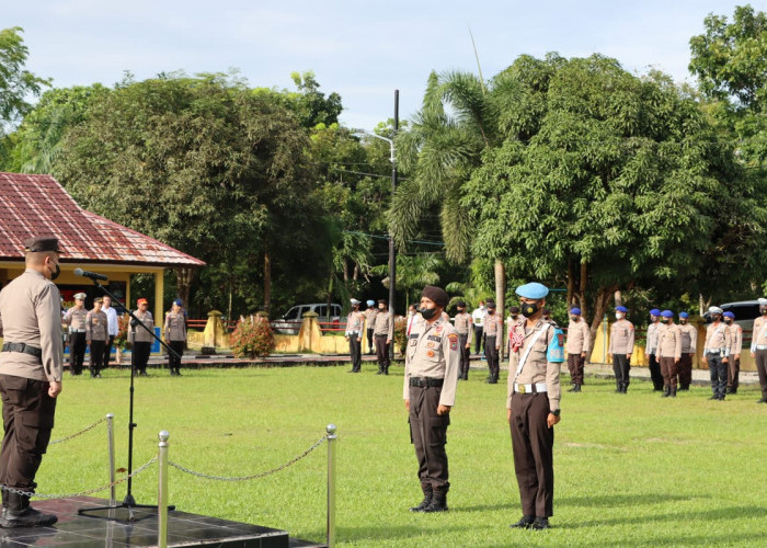 39 Siswa Diktuk Bintara SPN Lubuk Bunter Jalani Latja di Polres Bateng 