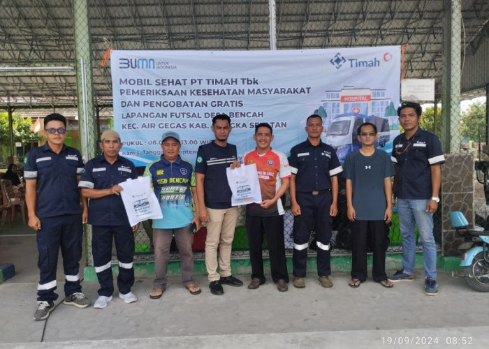 Hadir di Desa Bencah, Ratusan Warga Ikut Berobat di Mobil Sehat PT Timah 