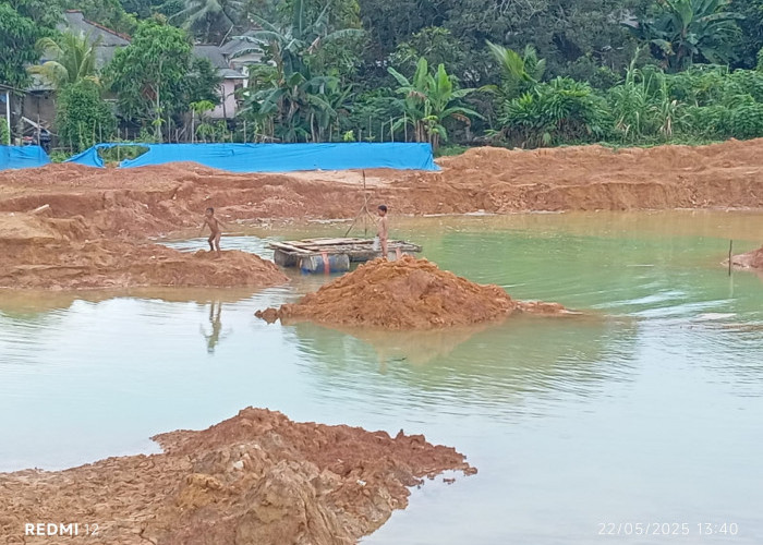 Tambang Ilegal di Tengah Pemukiman Toboali Kembali Beroperasi, Anak-anak Main di Sekitar Camui
