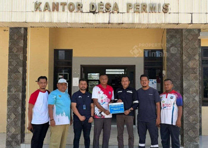 Bersama Masyarakat Desa Permis, PT Timah Dukung Turnamen Voli dan Jalan Santai Warga