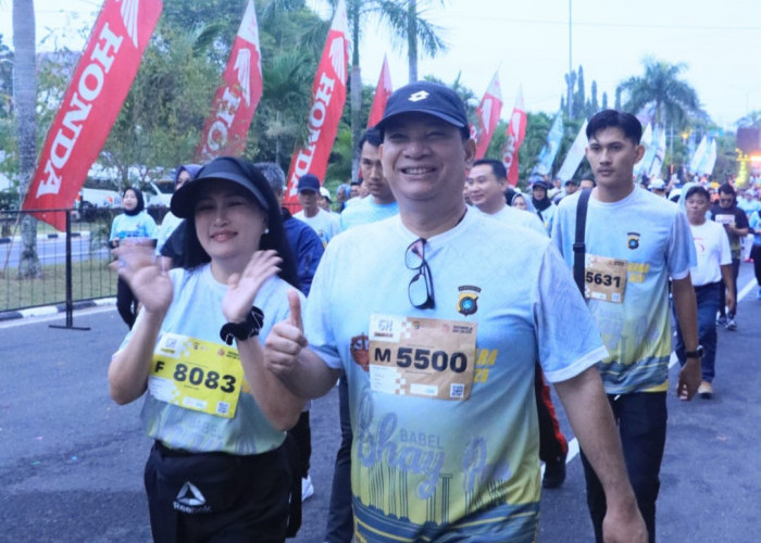 Kapolresta Pangkalpinang Meriahkan Bhayangkara Babel Run 2026, Ajak Warga Budayakan Hidup Sehat