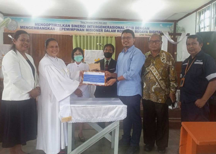 Momentum Kenaikan Isa Al Masih, PT Timah Tbk Serahkan Bantuan Sarana Ibadah ke Gereja Bathesda Muntok