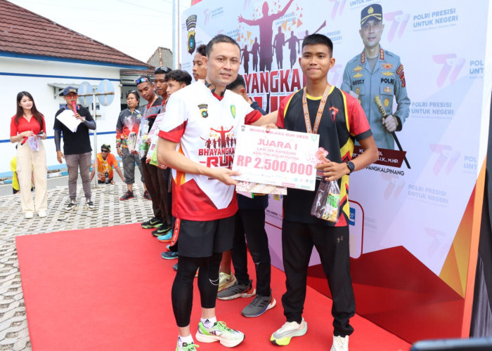 350 Pelari Ramaikan Bhayangkara Run Polresta Pangkalpinang, Ini Para Juaranya
