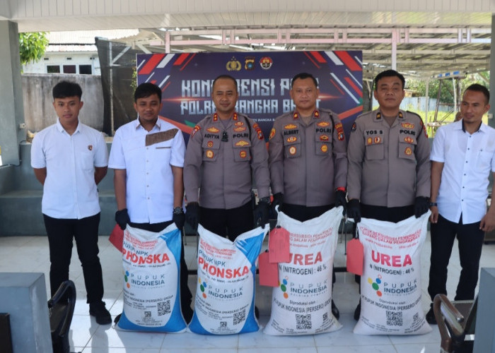 10 Ton Pupuk Subsidi Dari OKUT Tujuan Pangkalpinang Ditangkap Polres Bangka Barat