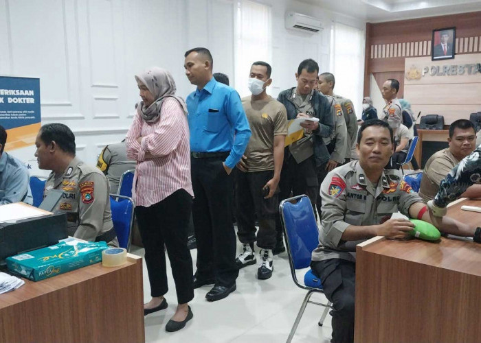 Polresta Pangkalpinang Periksa Kesehatan Personel