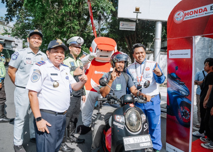 Safety Riding Collaboration Honda Babel, Bagikan Helm Gratis Saat Operasi Menumbing 2024