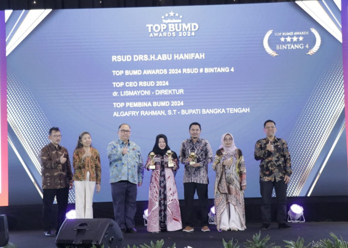 Sukses, RSUD Drs. H. Abu Hanifah Bawa Pulang 3 Trofi Ajang Top BUMD Awards 2024