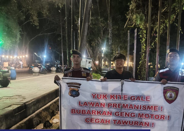 Sat Samapta Polresta Pangkalpinang Patroli di Kawasan Wilhelmina Park