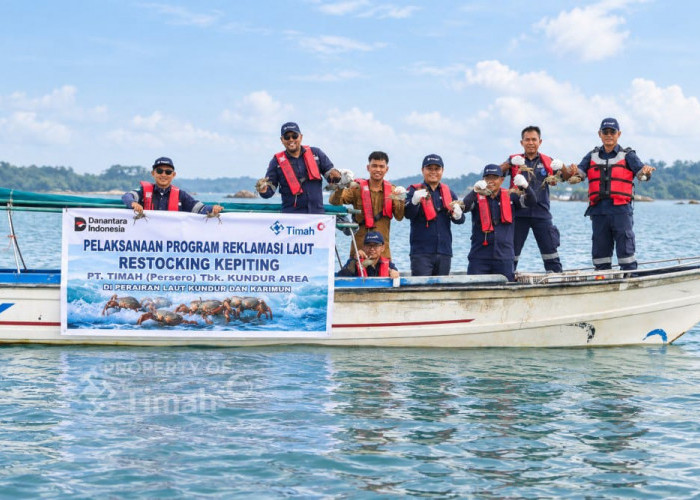 PT Timah Tebar 1.000 Kepiting Bakau di Kundur, Nelayan Harap Populasi Makin Banyak