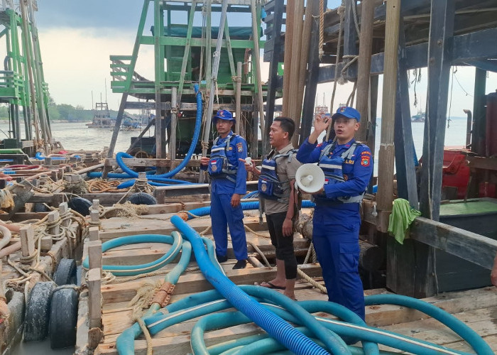 Tambang Timah Ilegal Di Belembang Dihentikan Polairud