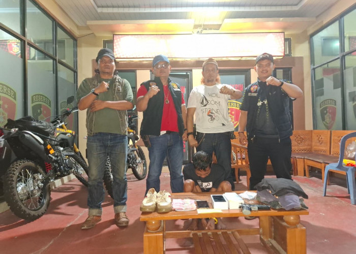 Tim Elang's Laut Polsek Lepar, Berhasil Tangkap Pria di Lepar yang Ambil Emas Emak Emak 