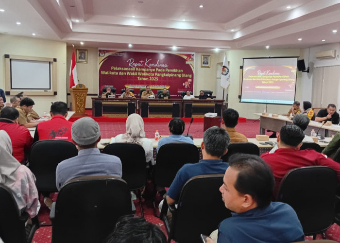 Rakor Bersama Setda dan KPU Pangkalpinang Persiapan Kampanye Pilkada Ulang 2025