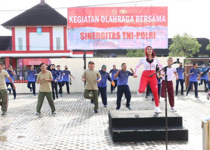 Jalin Sinergitas TNI/Polri, Polres Pangkalpinang & Kodim 0413/Bangka Gelar Olahraga Bersama