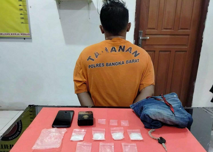 Warga Toboali Tertangkap di Mentok, Sat Resnarkoba Dapatkan Paket Sabu Dalam Kotak Rokok