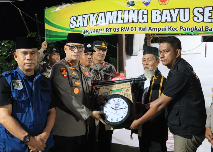 Kapolresta Pangkalpinang Resmikan Satkamling Bayu Sejati, Ajak Warga Jaga Kamtibmas