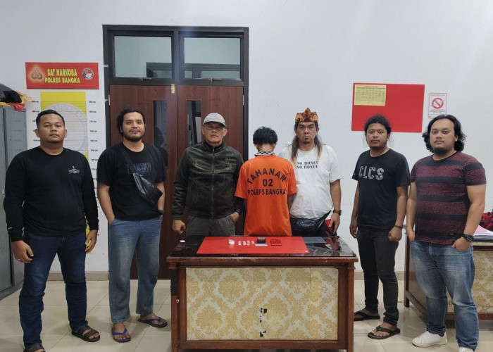Polres Bangka Bekuk Oknum Mahasiswa Pengedar Sabu
