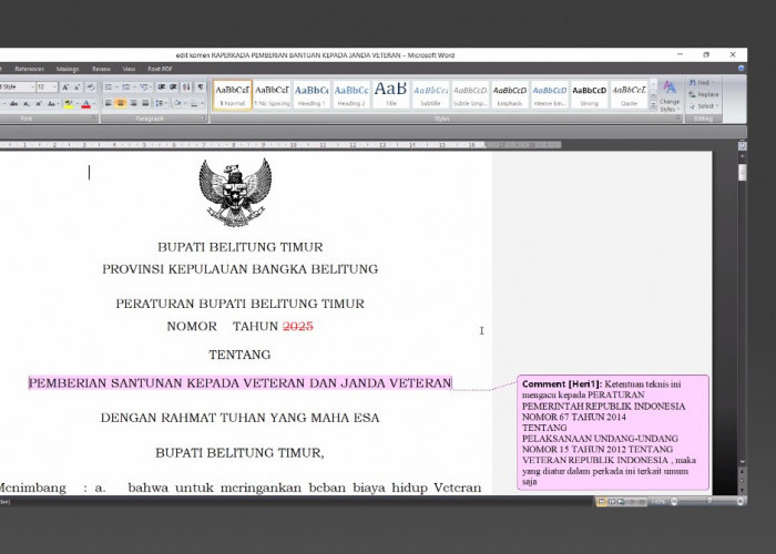 Kemenkum Babel Harmonisasikan Ranperda  Rencana Pembangunan Jangka Menengah Beltim   