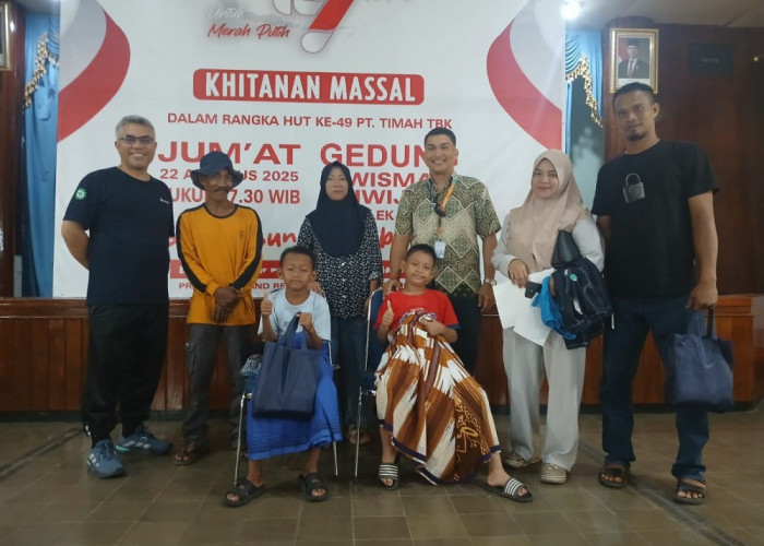 Bulan Bakti HUT ke-49 PT Timah di Bangka Barat, Hadirkan Senyum Anak Melalui Khitanan Massal