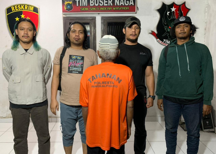 Kakek Tiri di Pangkalpinang Ditangkap, Diduga Cabuli Anak di Bawah Umur 4 Kali