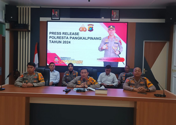 Polresta Pangkalpinang Catat Kasus Kriminalitas dan Narkoba di Pangkalpinang Meningkat Sepanjang 2024