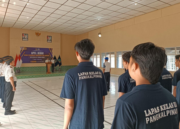 Lapas Pangkalpinang Gelar Apel Ikrar, Komitmen Zero Halinar dan Bebas Narkoba   