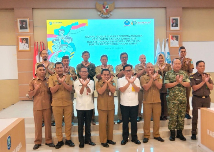 Plt Sekda Asep Setiawan Buka Rakor Gugus Tugas Reforma Agraria Bangka 2026