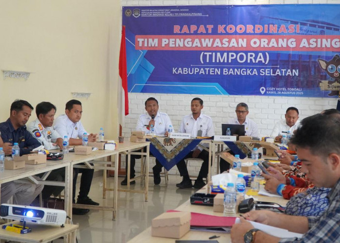 Bahas Isu Aktual, Imigrasi Pangkalpinang Gelar Rakor TIMPORA di Kabupaten Bangka Selatan