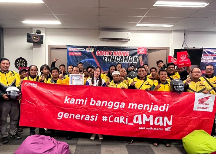 Ratusan Peserta Antusias Ikuti Safety Riding Education Honda Babel, #Cari_Aman ke Jalan Raya